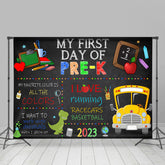 Lofaris First Day of Pre-Kindergarten Photo Backdrop for Boys